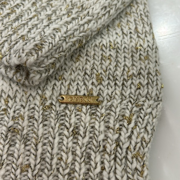 Guess Sweater with Beaded Shoulder Design & Metallic Threads-Sz M - Picture 5 of 14